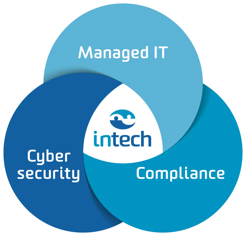 Intech Hawaii Managed Services Provider providing Managed IT Cybersecurity and Compliance image with a glow