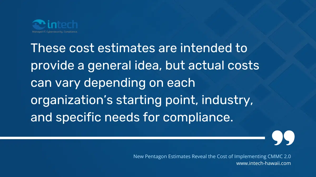 These cost estimates are intended to provide a general idea