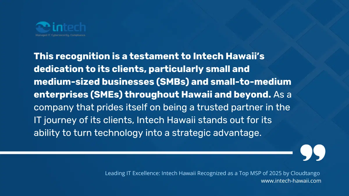 A Milestone for Intech Hawaii